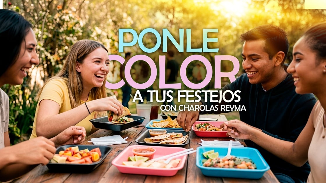 Ponle color a tus festejos con las charolas Reyma